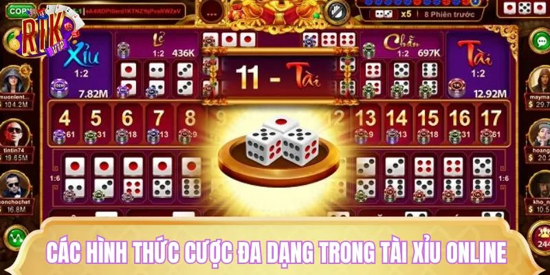 Người chơi Tài Xỉu có nhiều sự lựa chọn khi đặt cược 